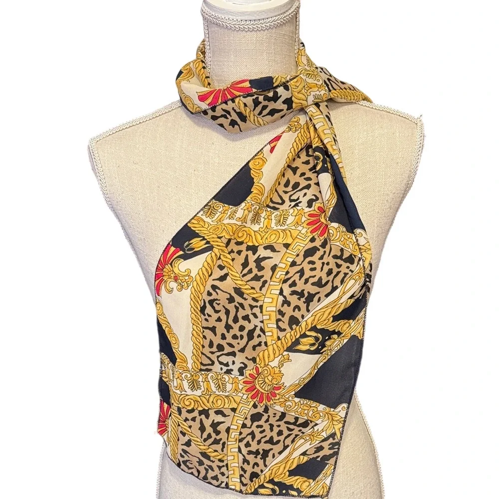 Elegant Lightweight Sheer Mixed Pattern Scarf